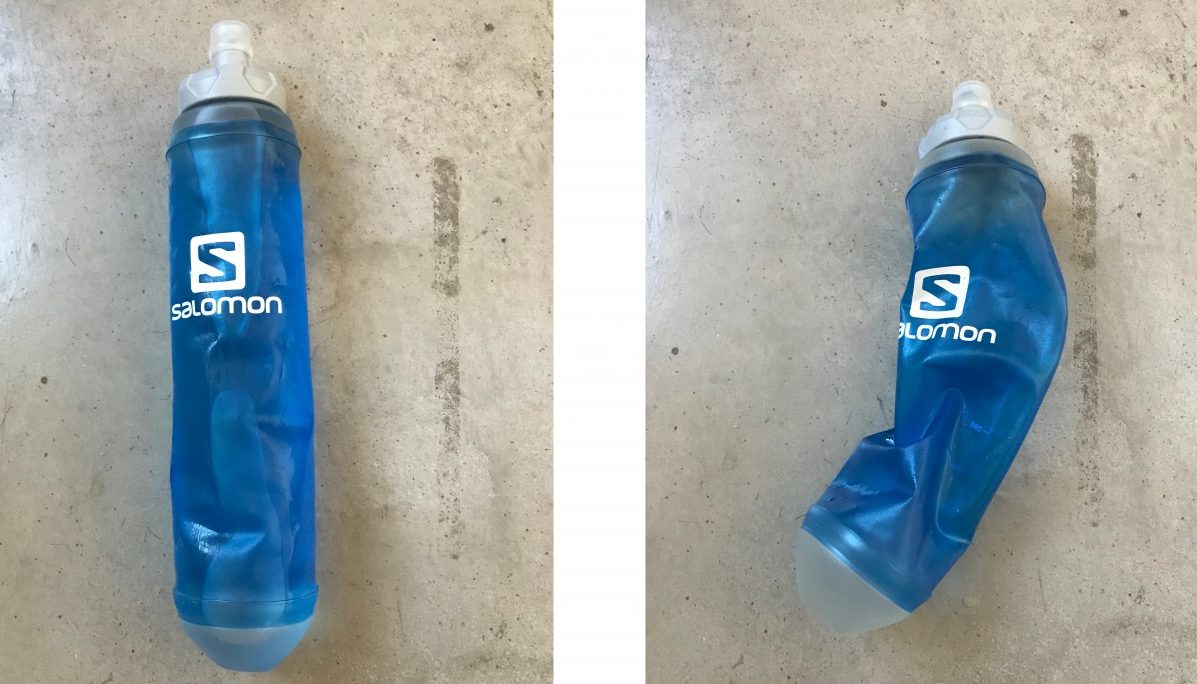 Whether full or empty, the Salomon soft flask easily stuffs into pockets or pouches.