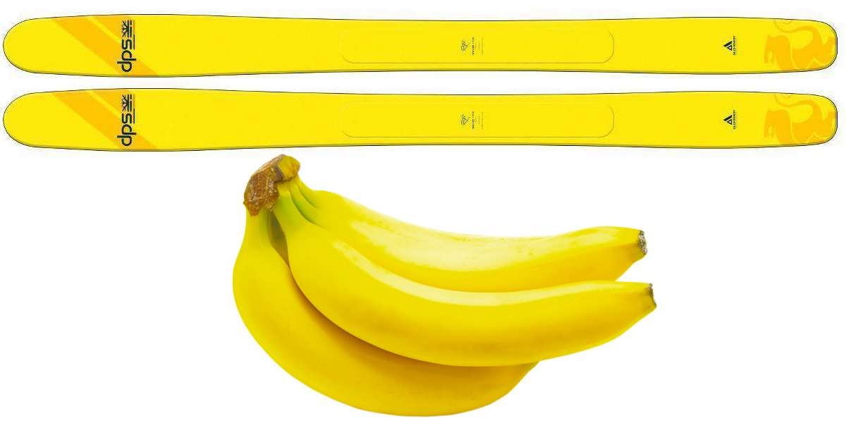 There's a striking resemblance here. One is a paradigm-shifting powder ski, the other is a healthy snack.