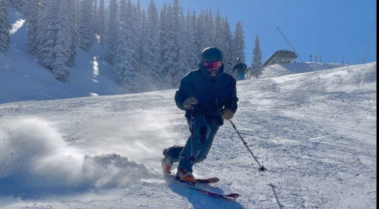 NTN as a system promotes a more vertical stance, but with the right gear it also allows plenty of soul telemark, with a little edge control