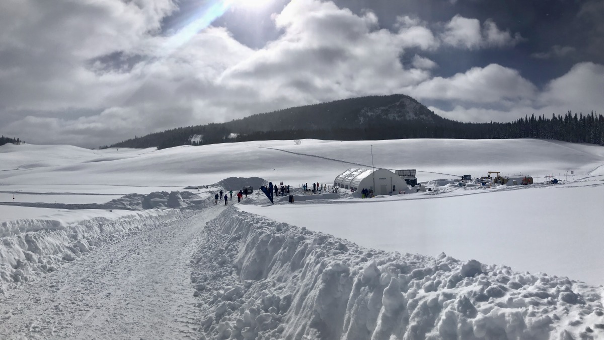 At the end of a two-mile driveway that doubles as a snow tunnel, you arrive at the makeshift base area with a bar, mini cafe, rental and retail shop, and no sign of a ski lift.