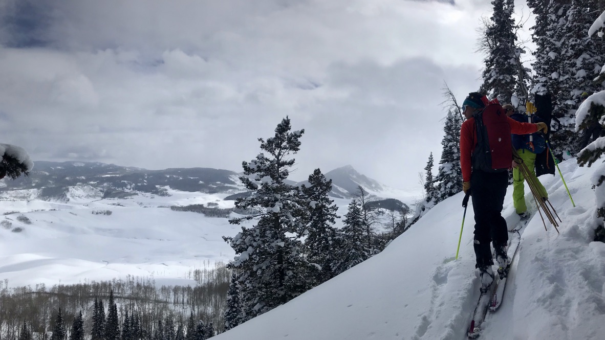 To set the race course, we got to go out of bounds where we found surprisingly cool terrain features above aprons of well-spaced aspen groves.