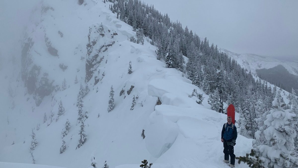 Jeff Lutzenberger, Vice President of Research and Partner Integrations at onX maps, out for a tour on his splitboard.