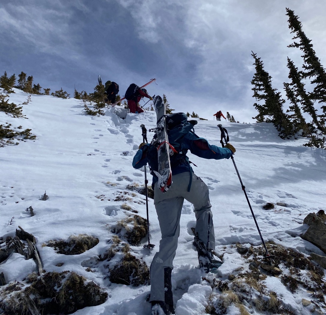 The Targhee ski carry in action.