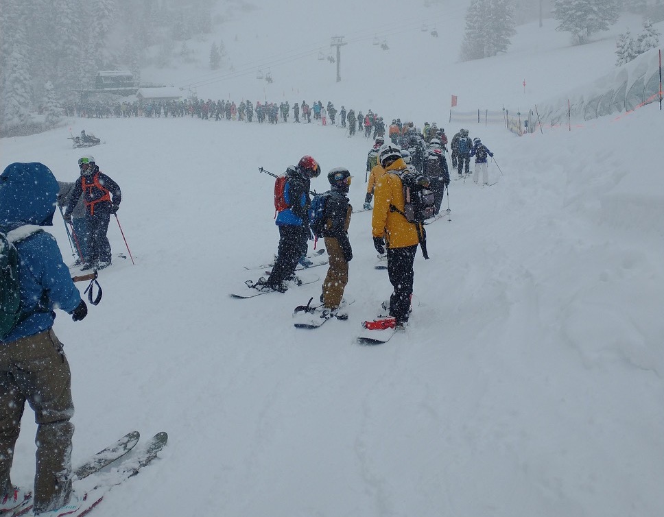 Gee, why are more people in the backcountry? Bridger Bowl during Covid restrictions. Photo: Jordy Hendrikx.