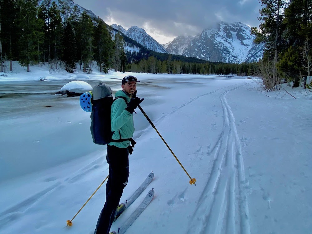 Gavin is approaching in high spirits. Good for him. The weather was more mixed than expected, but the flat tour to Leigh Lake was a nice way to be outside without too much exertion, considering my body felt like a pile of rubble.