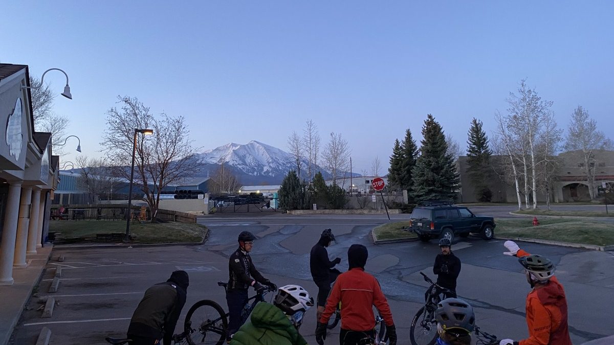 Mt. Sopris from the CCBC parking lot. Rising nearly 7000 feet above town, it's not a small mountain!