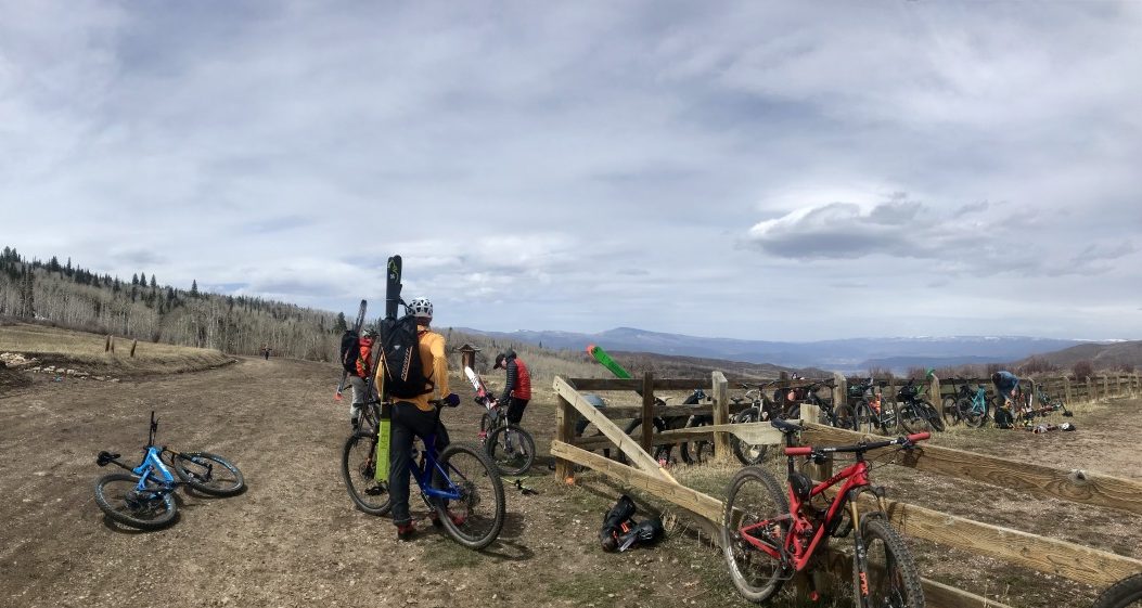 It was all downhill from there. Luckily we were able to stash our skis and packs in a friend's truck and really enjoy the single track on Prince Creek.
