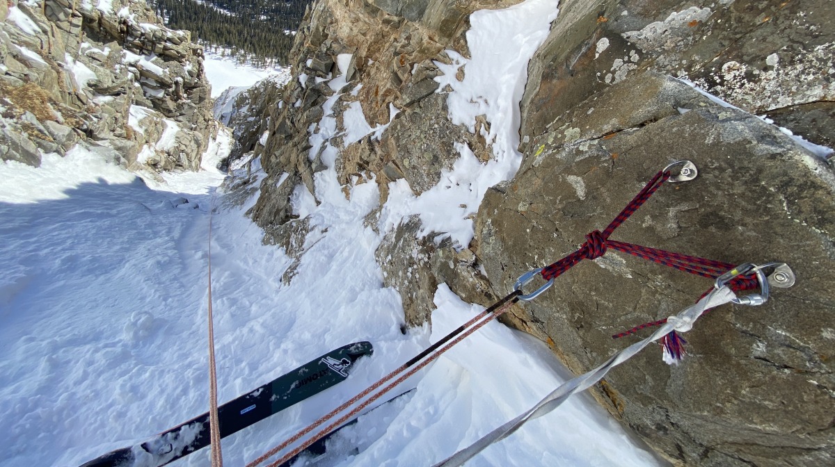 The rappel anchor was two shiny bolts with fresh, equalized cord. The rappel was a full 30 meters in length.