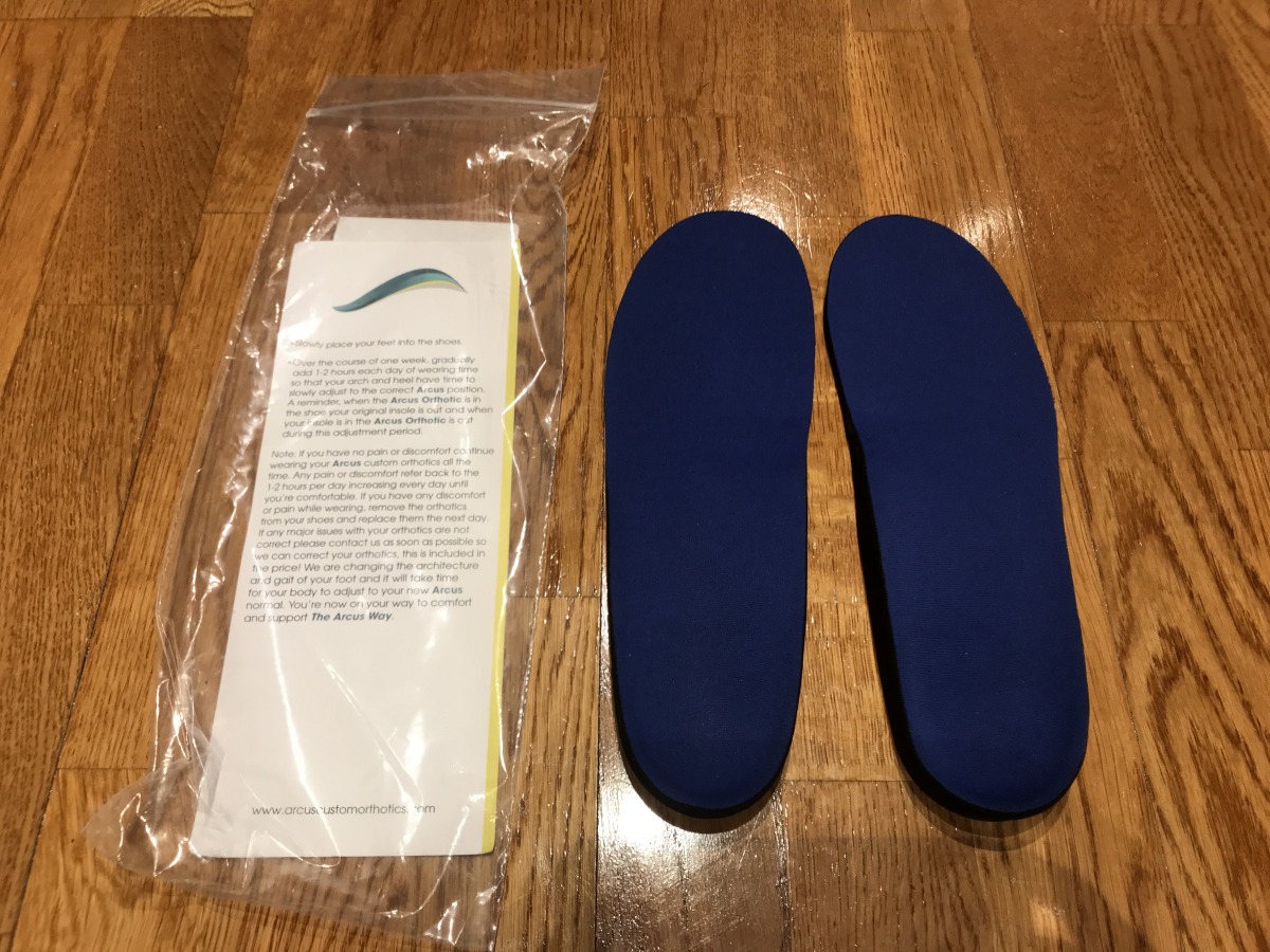 First round of insoles. These ended up being too high volume for ski boots, so I reached out to Arcus to get a thinner but equally supportive set.