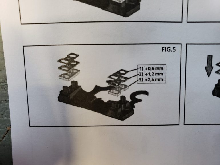 The shims, as depicted in the manual.