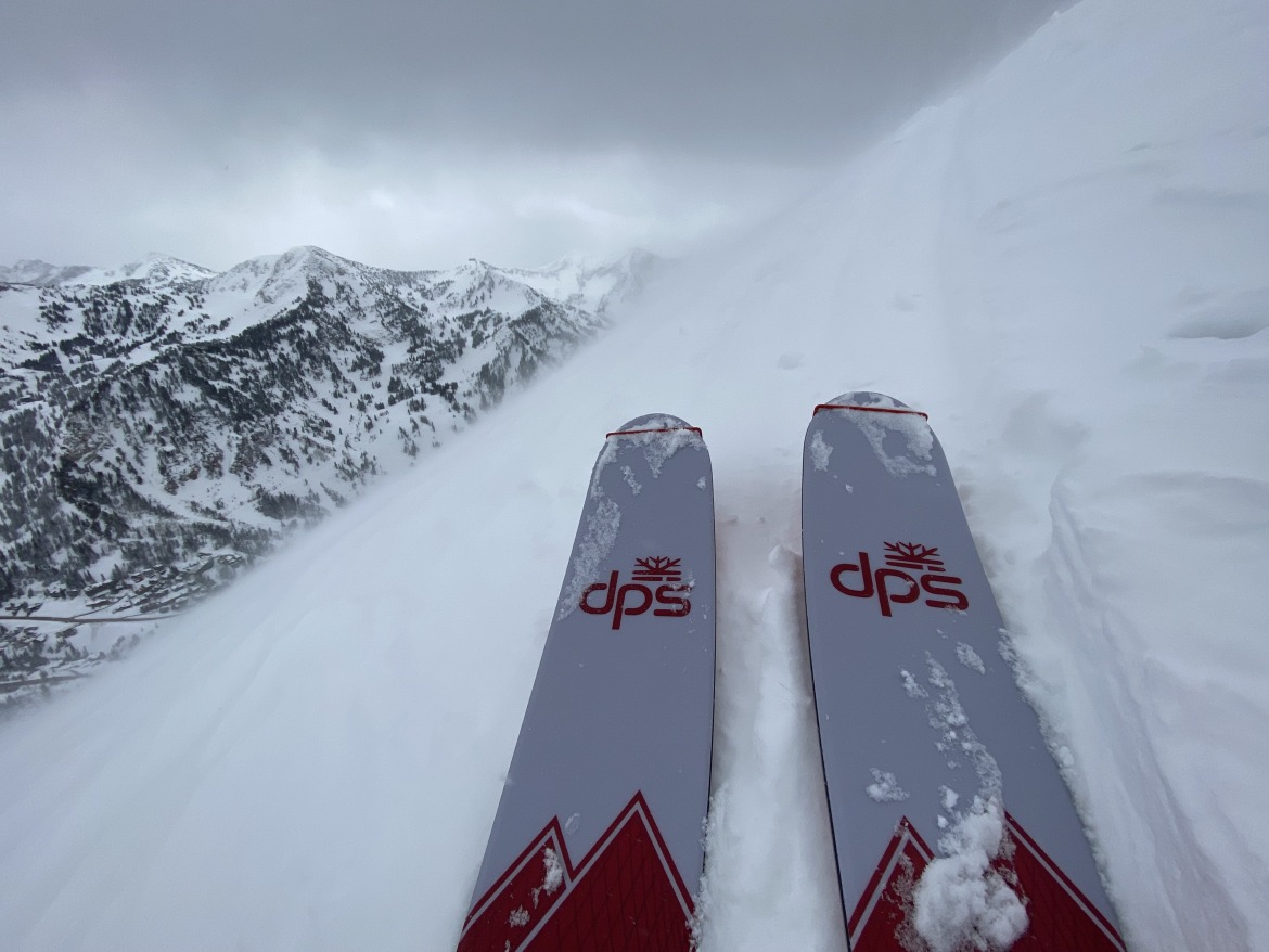 The DPS Pagoda Tour 100 RP made this powder hungry local smile, despite this being a "skinny" ski.