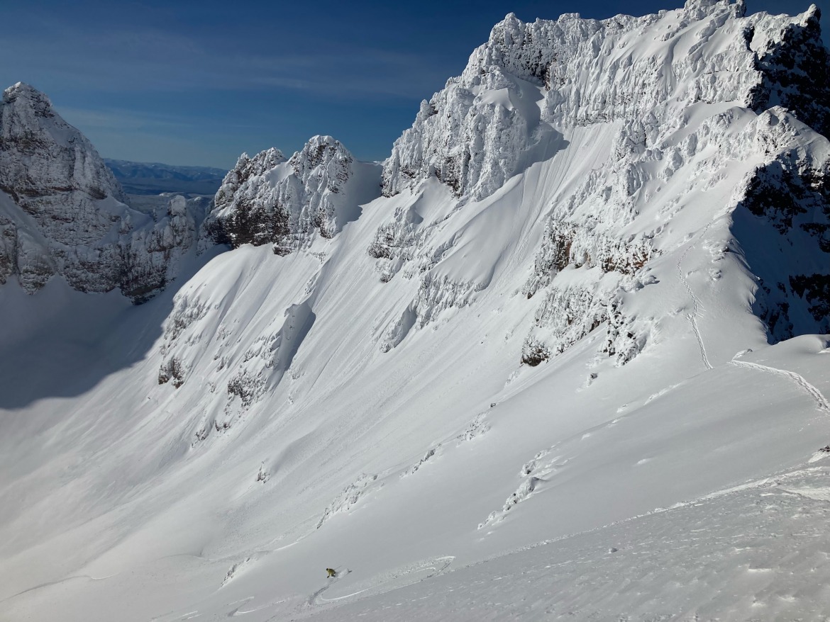 Skiing the Backland 107.