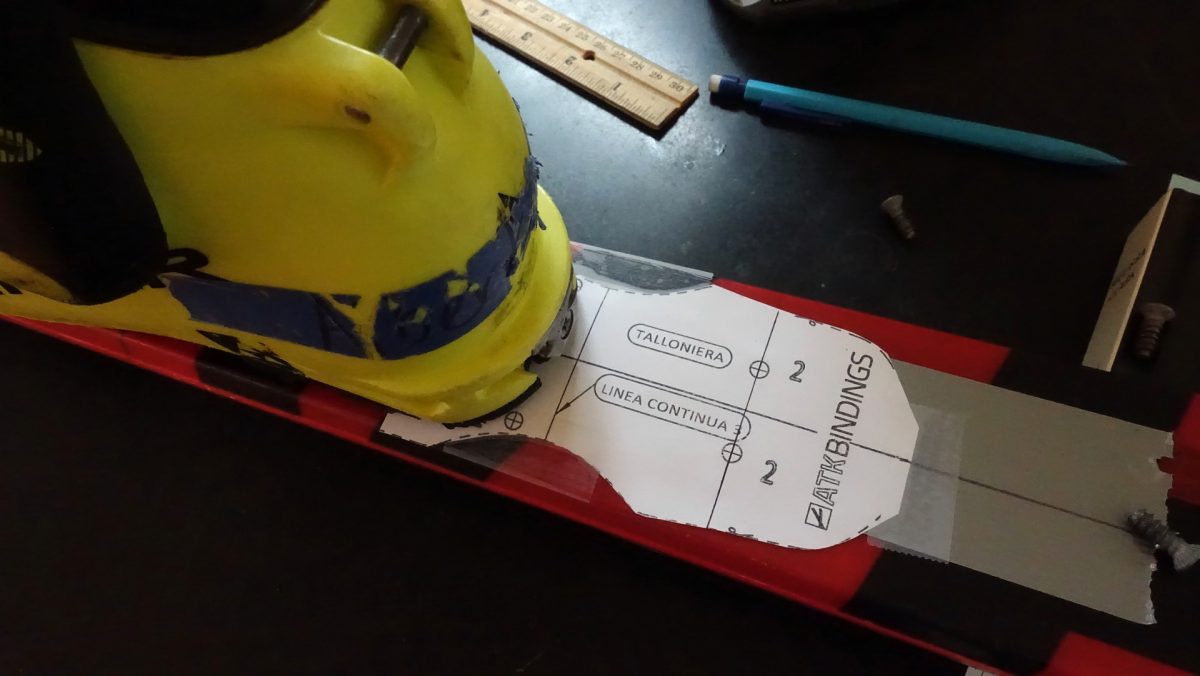 Lower the heel matching the template.