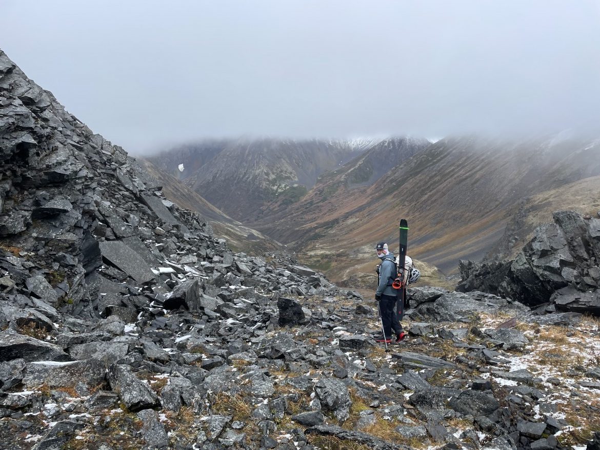 Snow hunting in Alaska.