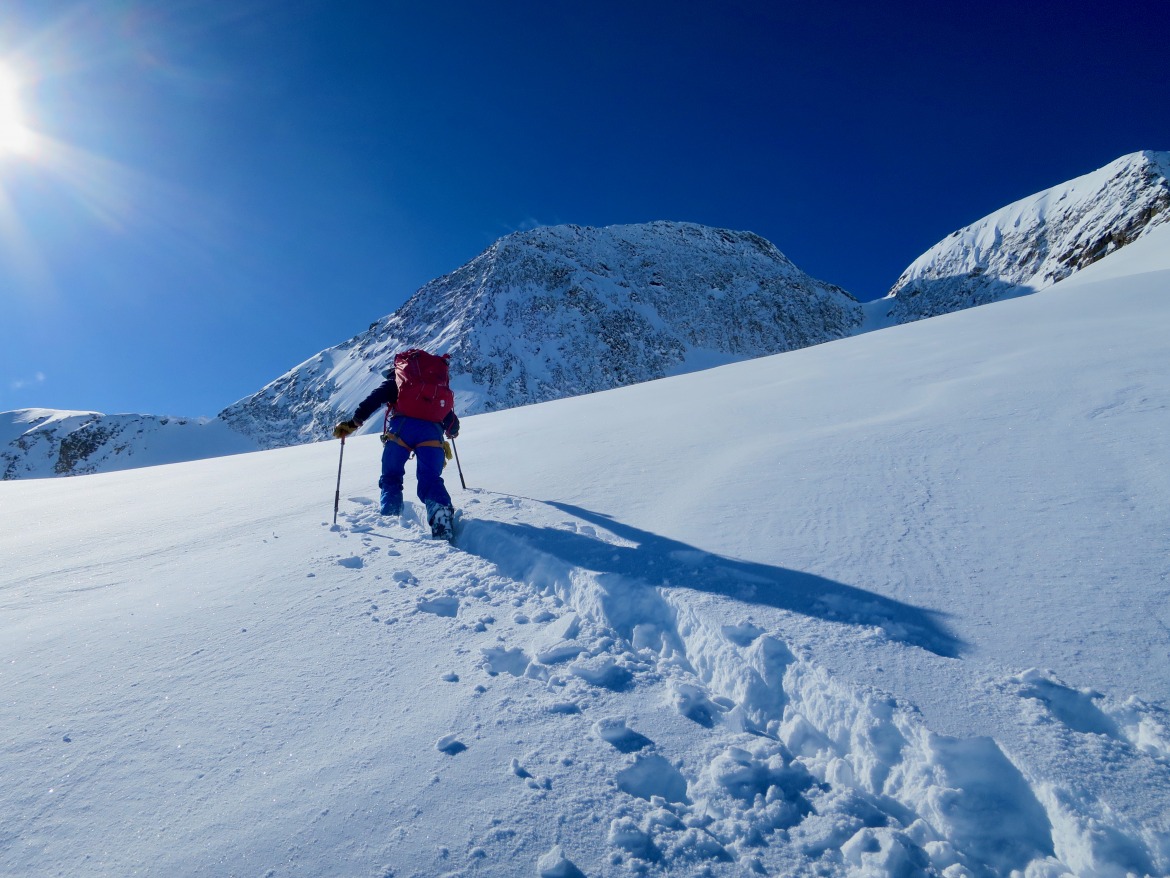 Uptracking on a deep snow day.