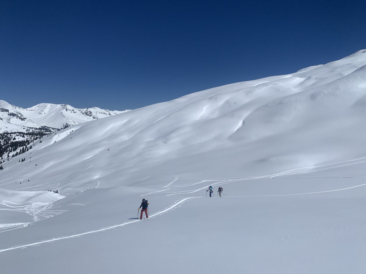 Training to become an AMGA certified ski guide.