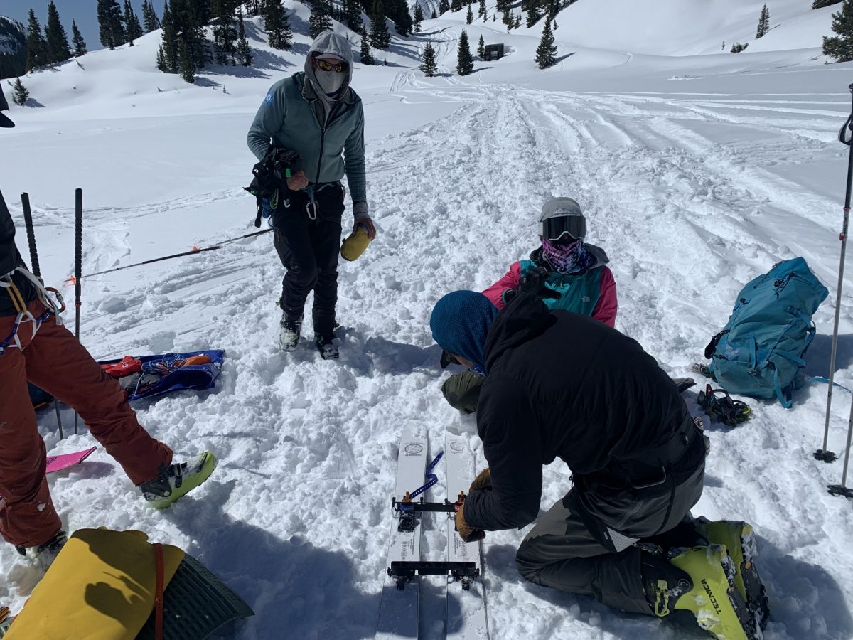 Building a rescue sled.