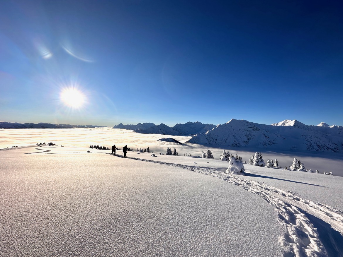 Skiing in the Esplanade Range.